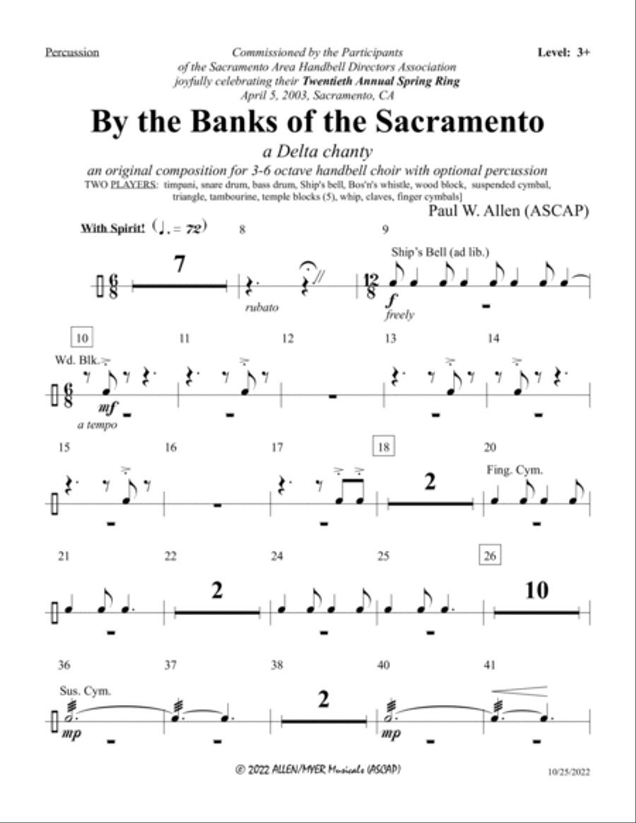 By the Banks of the Sacramento: a Delta Chanty Chamber Music scores gallery preview page 3