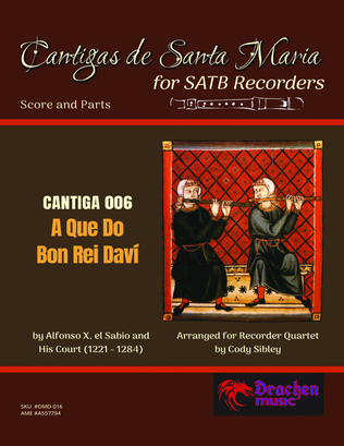 Book cover for Cantigas de Santa Maria 006 A Que Do Bon Rei Daví