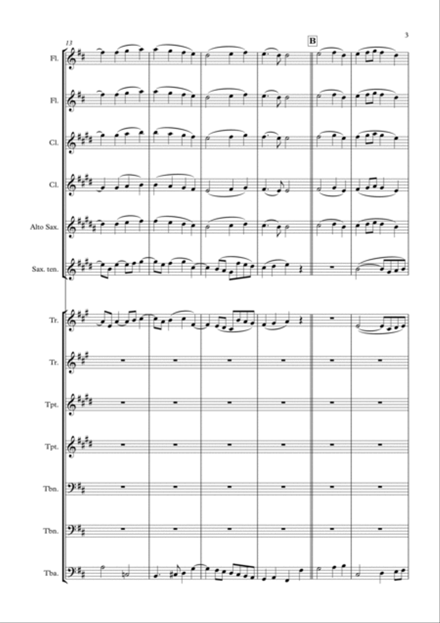 Beethoven - Ode to Joy - Symphony 9 for Wind Band Concert Band scores gallery preview page 3