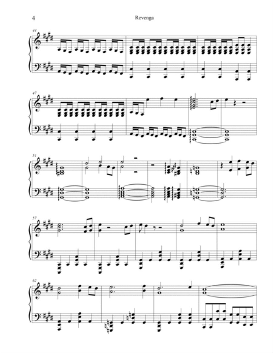 Revenga by System of a Down Piano Solo Digital Sheet Music