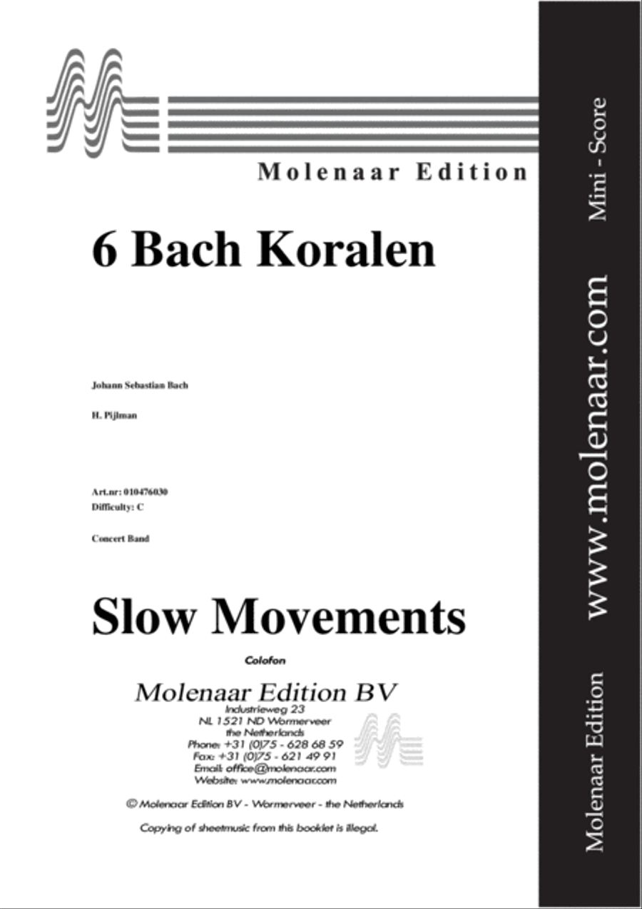 6 Bach Koralen Concert Band scores gallery preview page 2
