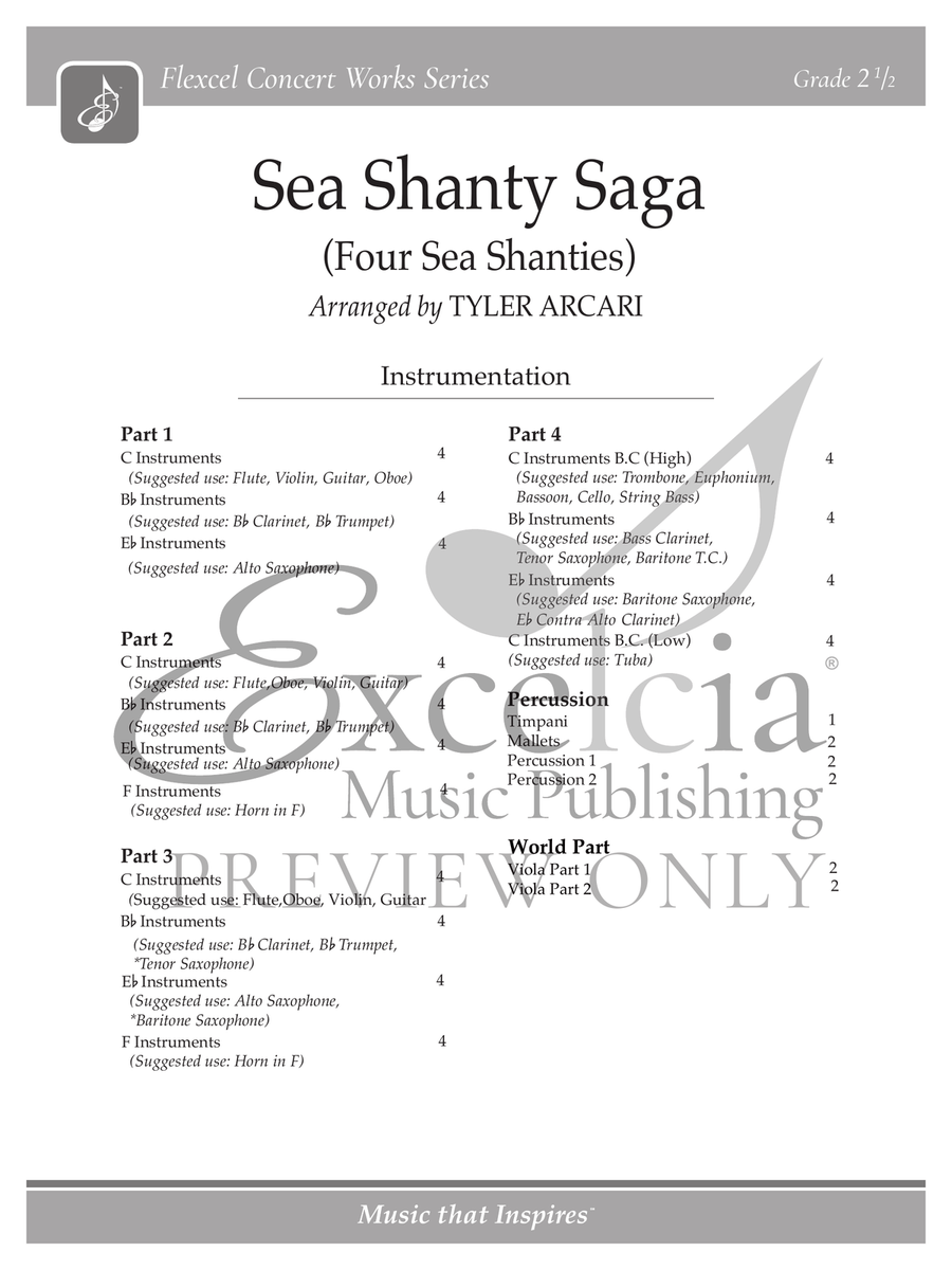 Sea Shanty Saga Sea Shanty Saga Concert Band scores gallery preview page 2