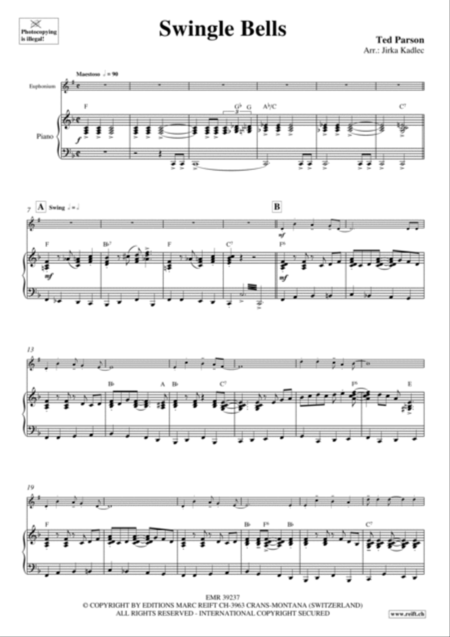 Swingle Bells Euphonium scores gallery preview page 4