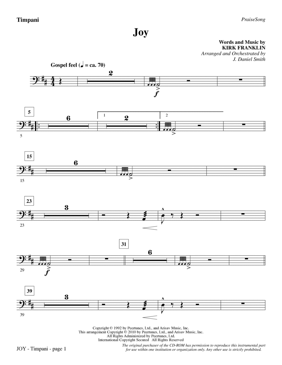 Joy - Timpani Choir scores gallery preview page 1
