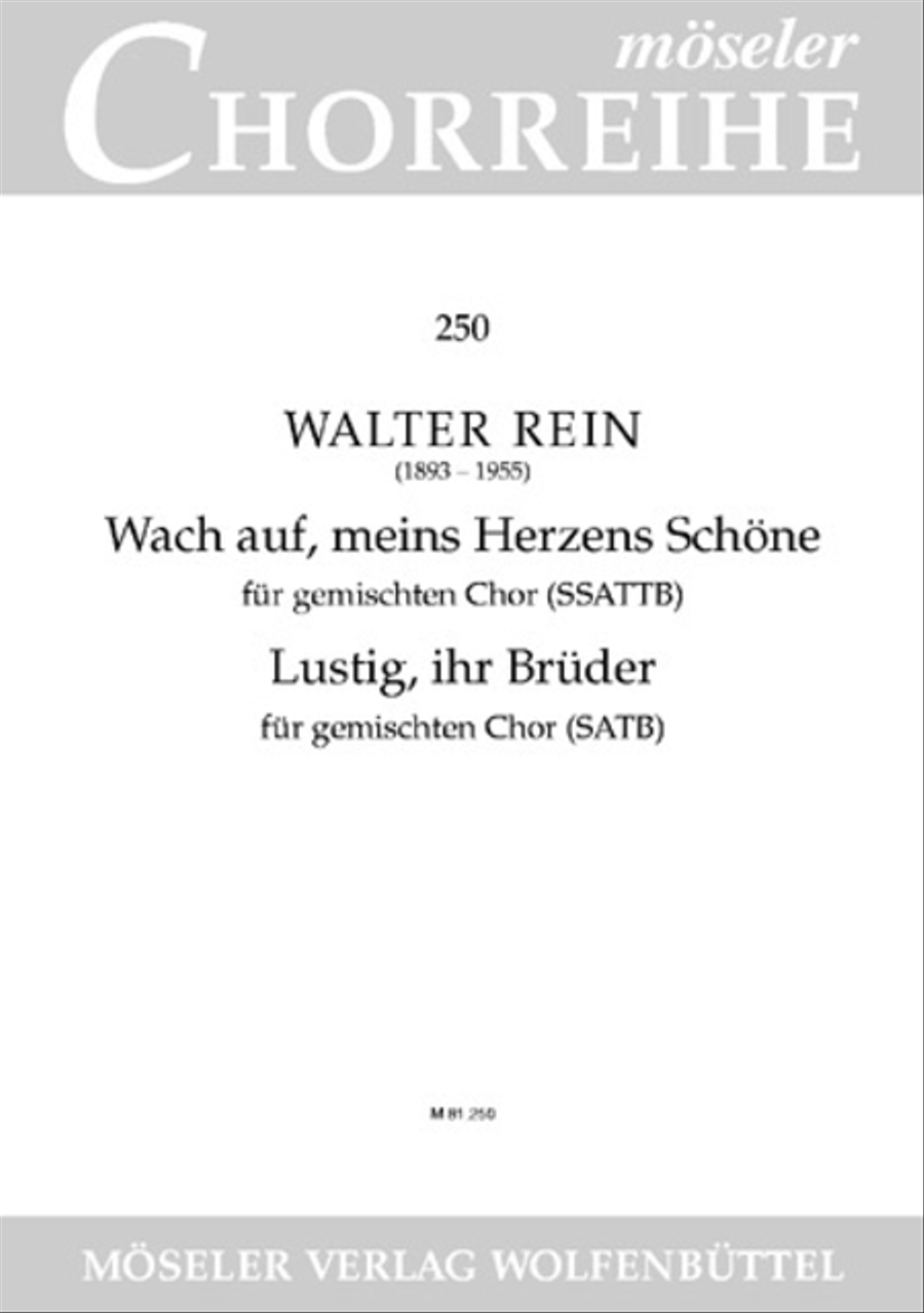 Lustig, ihr Bruder / Wach auf, meins Herzens Schone Mixed Choir scores gallery preview page 1