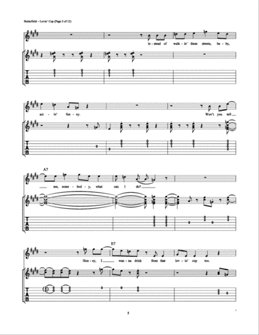 Lovin' Cup Lovin' Cup Electric Guitar scores gallery preview page 5