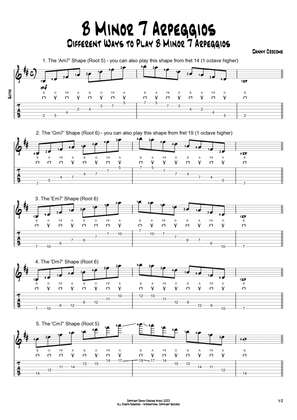 B Minor 7 Arpeggios (5 Ways to Play)