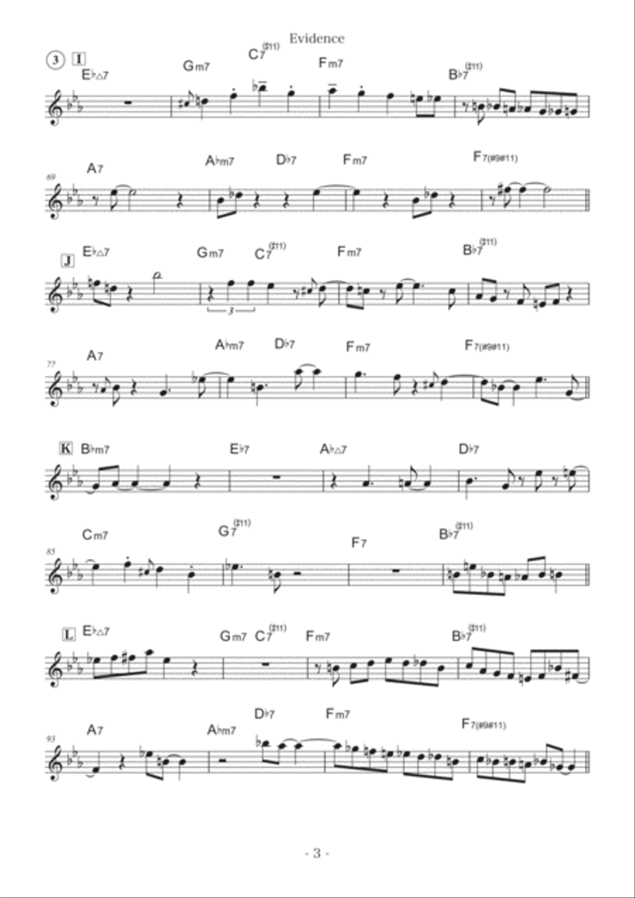Evidence Piano, Vocal scores gallery preview page 3