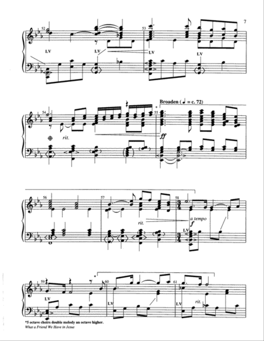 What a Friend We Have in Jesus 5-Octaves scores gallery preview page 7