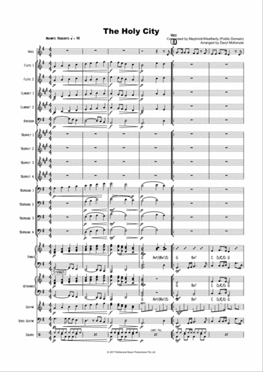 Holy City, The (Big Band Vocal) Jazz Ensemble scores gallery preview page 1