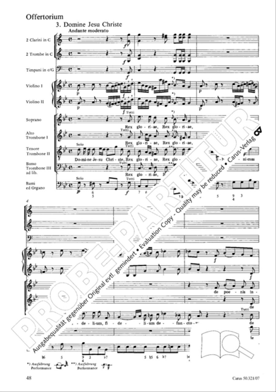 Requiem in C minor 4-Part scores gallery preview page 55