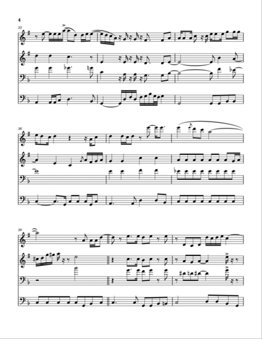 People Gotta Move Brass Quartet scores gallery preview page 5