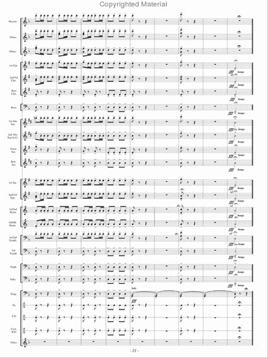 Festive Dance from Faust Concert Band scores gallery preview page 20