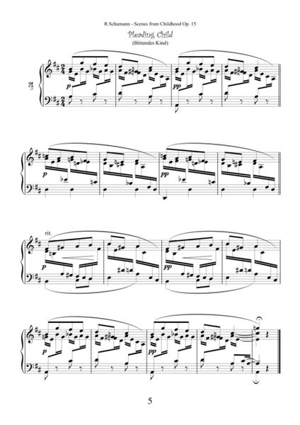 Scenes from Childhood (Kinderszenen) Op.15 by Robert Schumann for piano solo