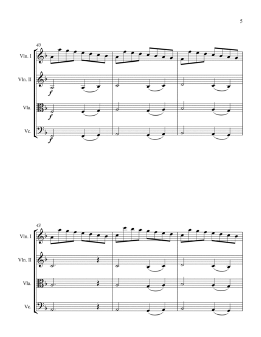 When I Survey the Wondrous Cross and O Sacred Head Now Wounded String Quartet scores gallery preview page 5