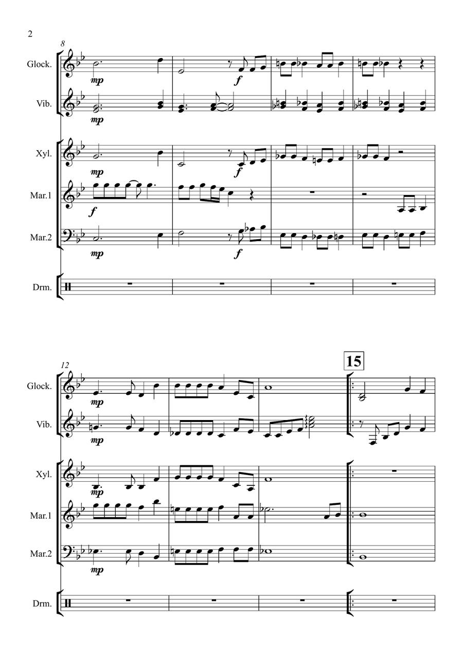 Bohemian Rhapsody Bohemian Rhapsody Percussion Ensemble scores gallery preview page 4