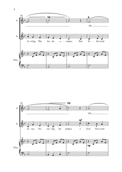 Away in a Manger - Two-part Choir (SA) and Piano image number null