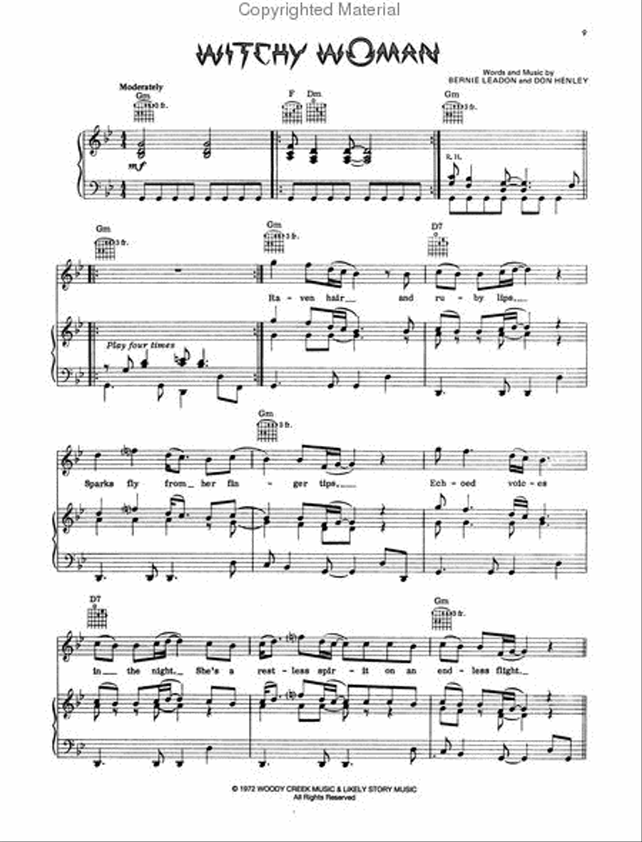 Eagles – Their Greatest Hits 1971-1975 Piano, Vocal, Guitar scores gallery preview page 3