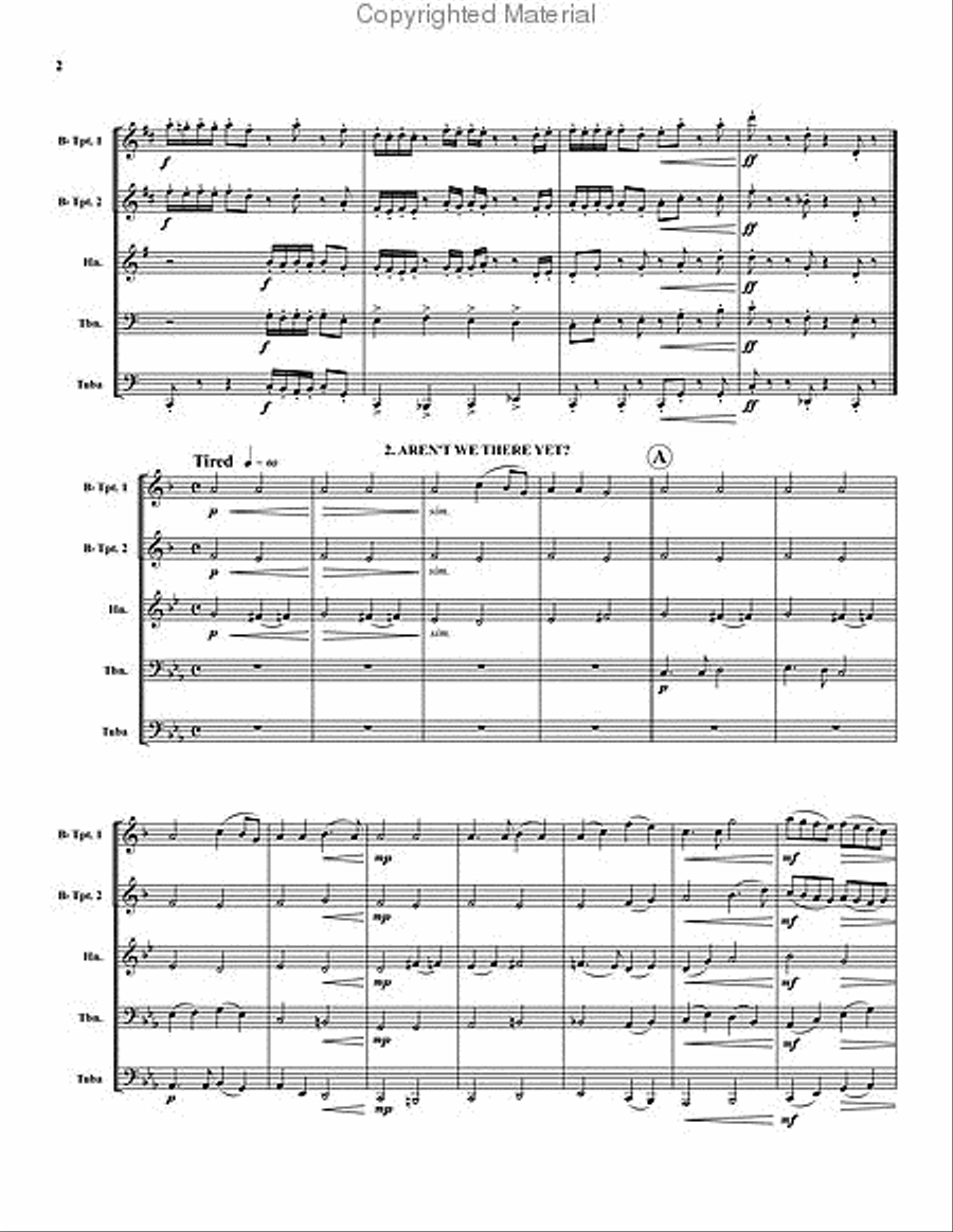 Vacation Music Vacation Music Brass Quintet scores gallery preview page 3