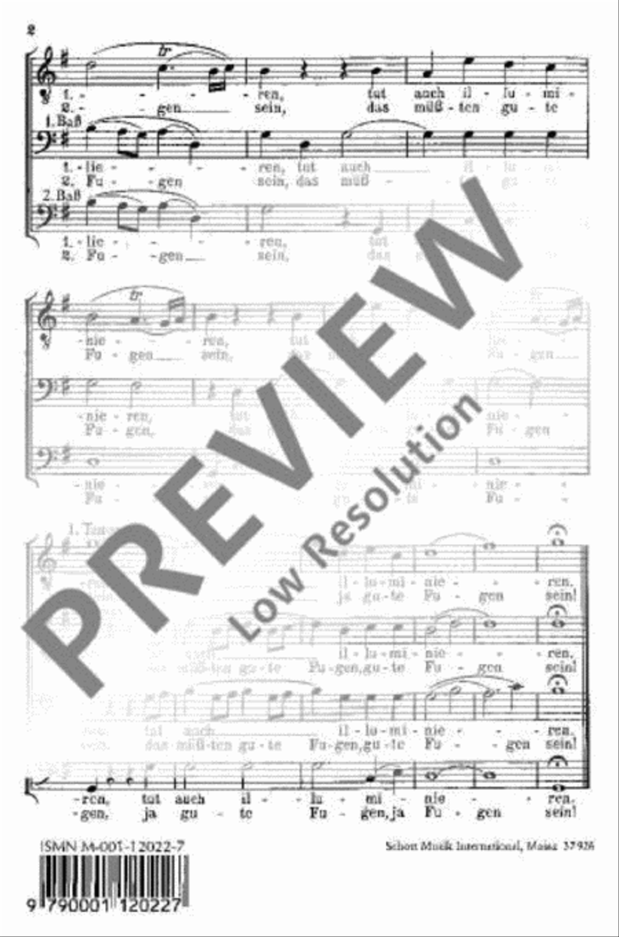 Ein Musikant wollt fröhlich sein TTBB scores gallery preview page 3
