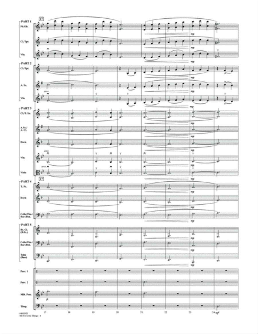 My Favorite Things (from The Sound of Music) - Conductor Score (Full Score) Concert Band scores gallery preview page 4