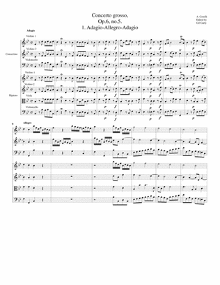 Concerto grosso, Op.6, no.5 (Original)
