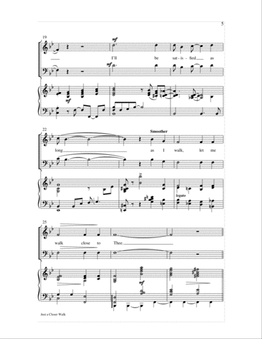 Just a Closer Walk Choir scores gallery preview page 5