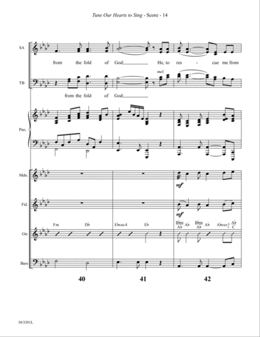 Tune Our Hearts to Sing - Instrumental Ensemble Score and Parts Choir scores gallery preview page 17