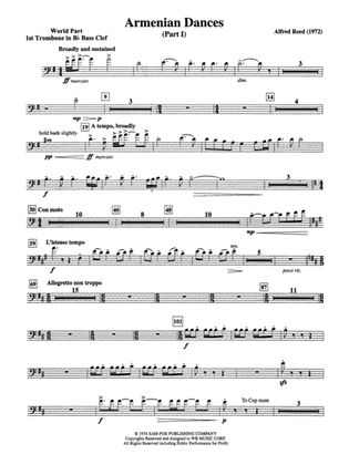 Armenian Dances, Part I: (wp) 1st B-flat Trombone B.C.