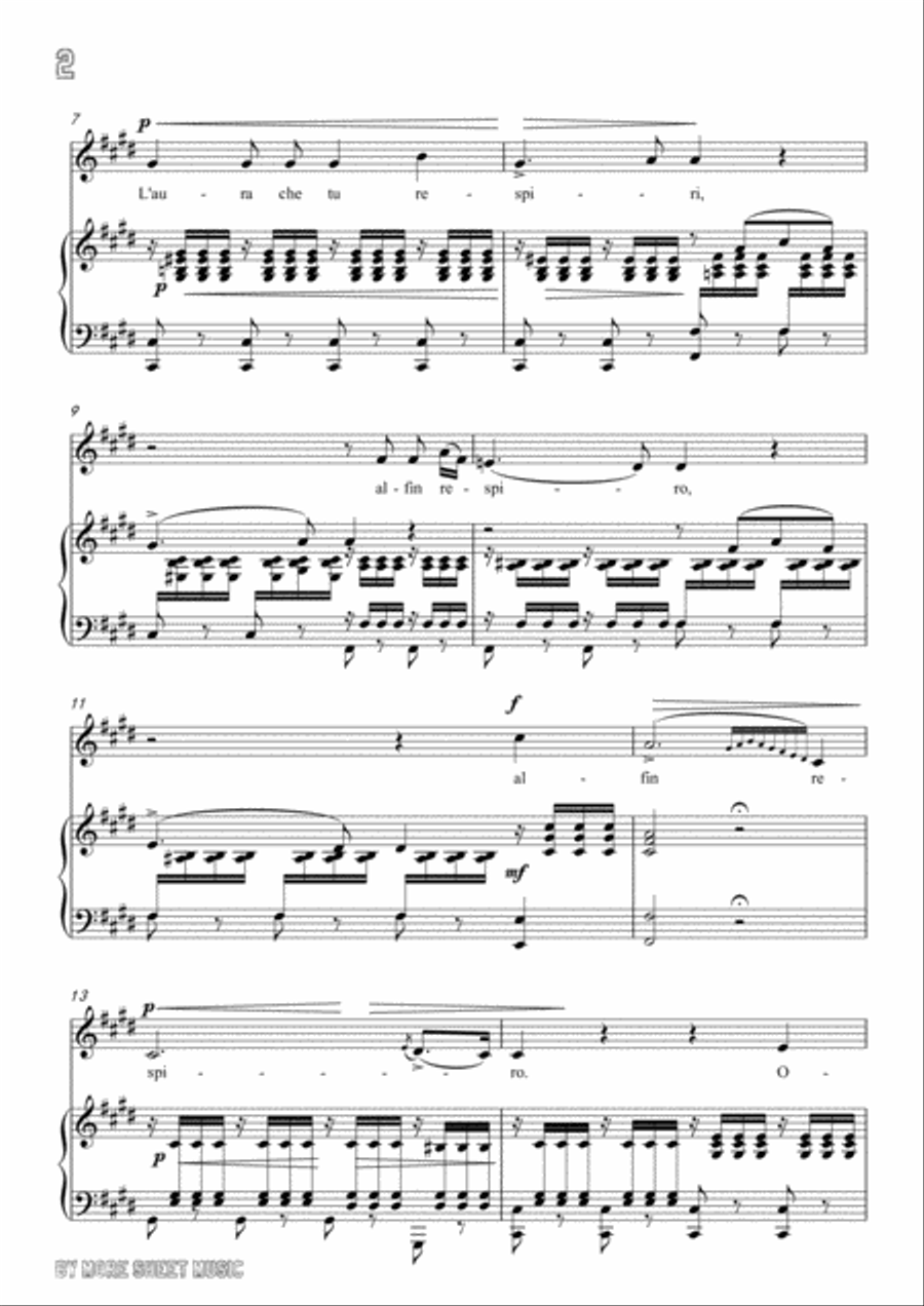 Gluck-O del mio dolce ardor in c sharp minor,for Voice and Piano Voice Solo scores gallery preview page 4