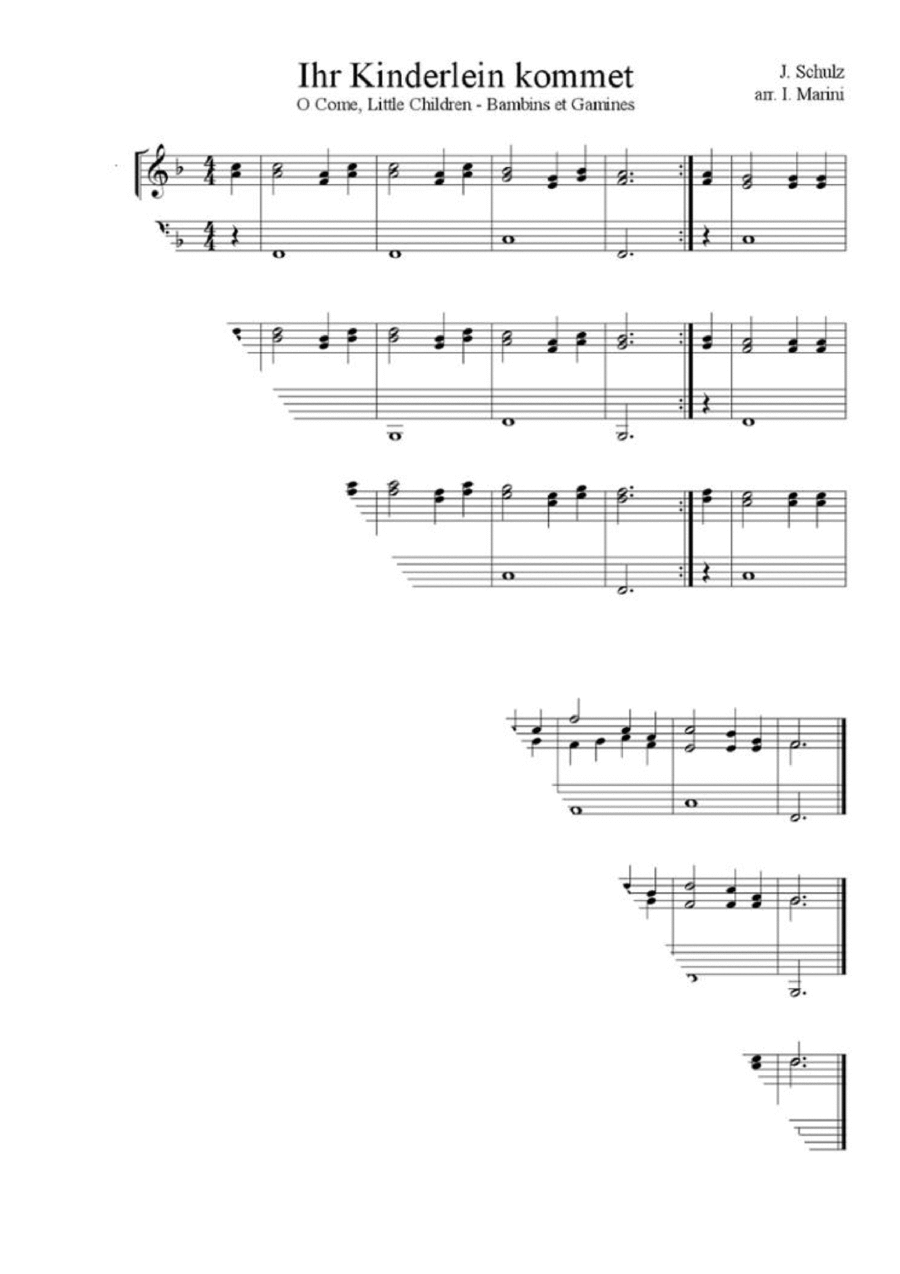 IHR KINDERLEIN KOMMET (O Come, Little Children) - Easy Carol for Winds Trio Small Ensemble - Digital Sheet Music