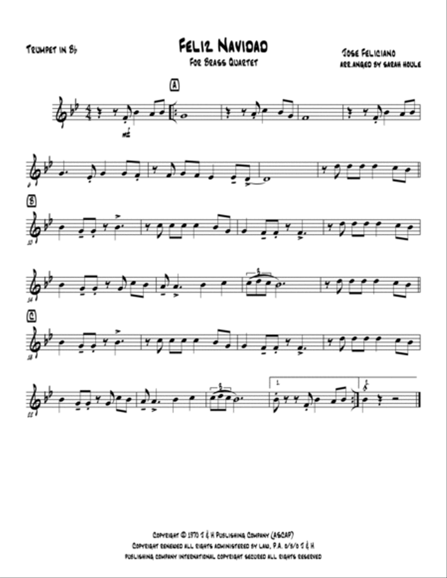 Feliz Navidad Brass Ensemble scores gallery preview page 5