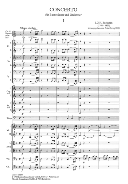 Concerto for basset horn