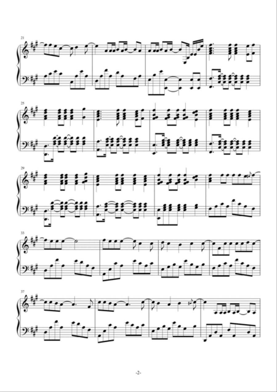Numb Numb Piano Solo scores gallery preview page 2