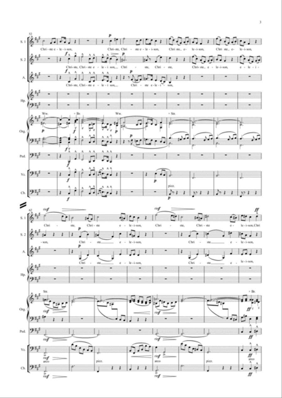 Messe á Trois Voix in A SSA scores gallery preview page 3