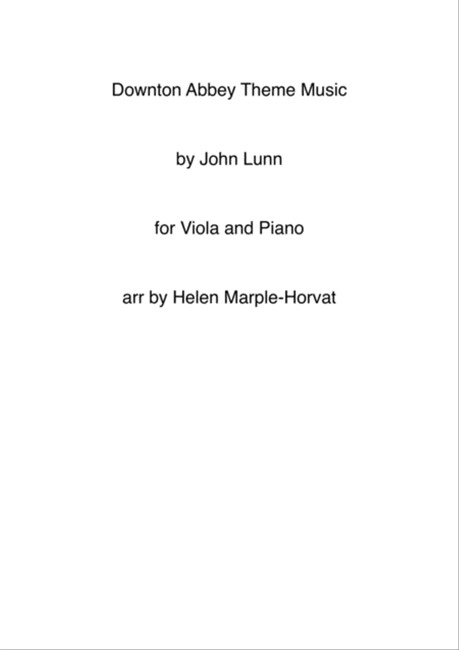 Downton Abbey (theme) String Quartet scores gallery preview page 1