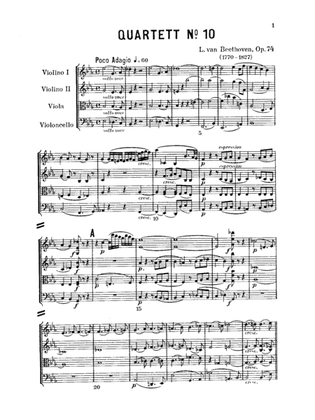 Beethoven: String Quartet in E flat Major, Op. 74