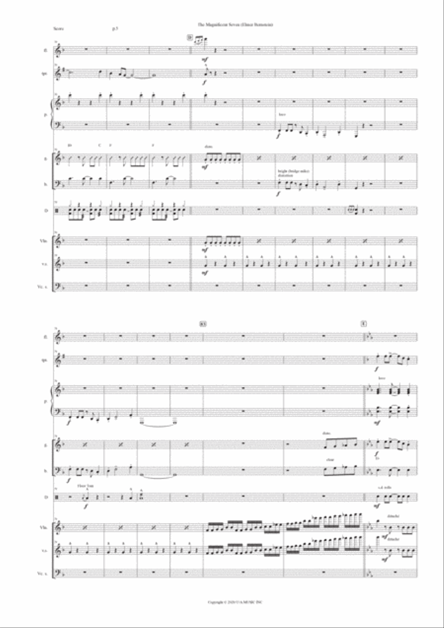 Magnificent Seven, The Flute scores gallery preview page 5