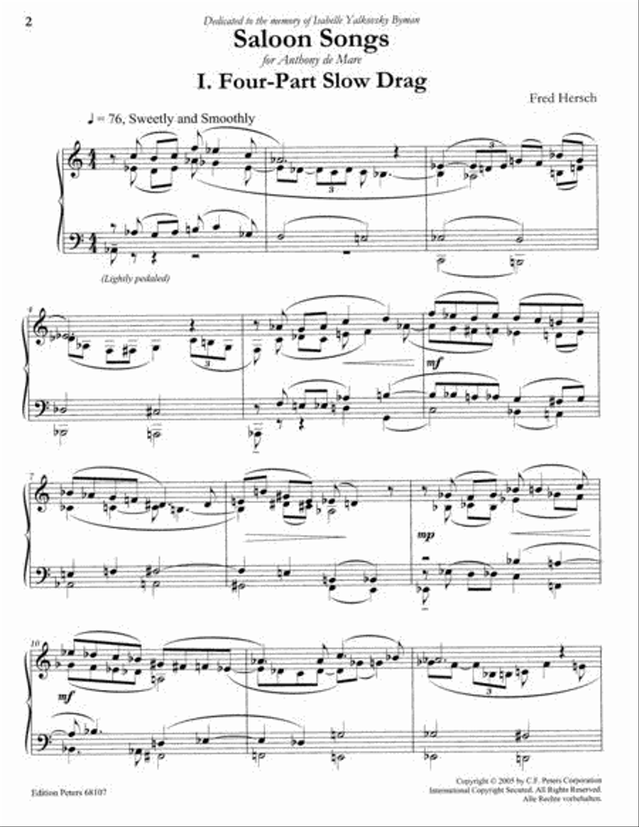 Saloon Songs Piano Solo scores gallery preview page 2