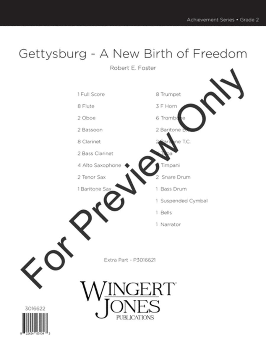 Gettysburg - A New Birth of Freedom - Full Score image number null