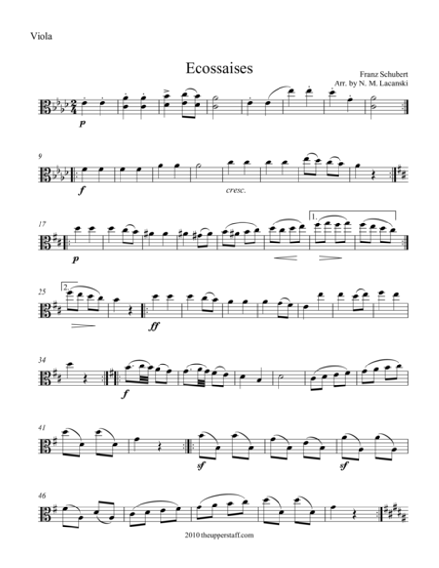 Ecossaises Ecossaises String Duet scores gallery preview page 1