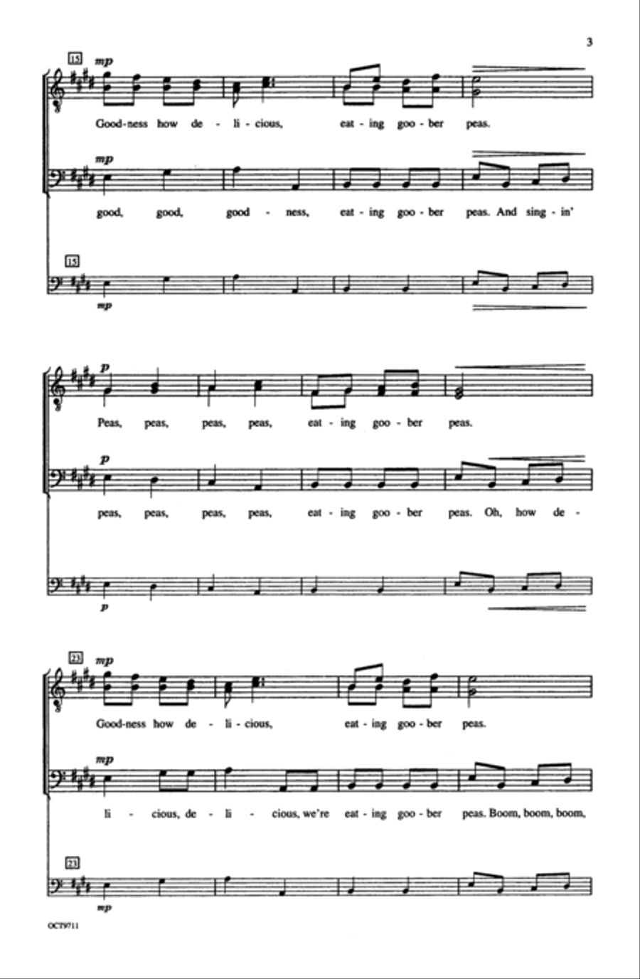 Goober Peas Men's Choir scores gallery preview page 3