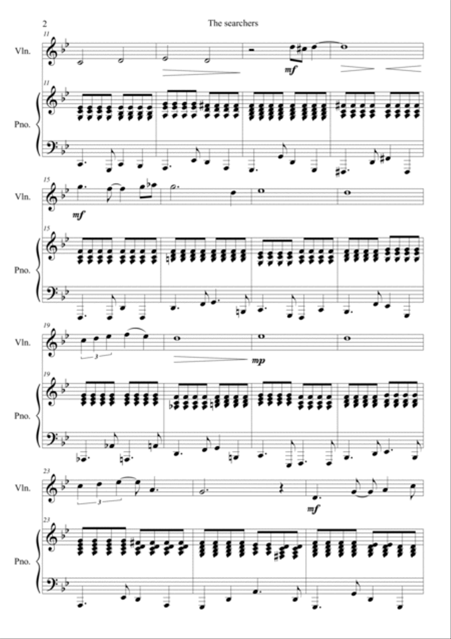 The Searchers The Searchers Violin Solo scores gallery preview page 2