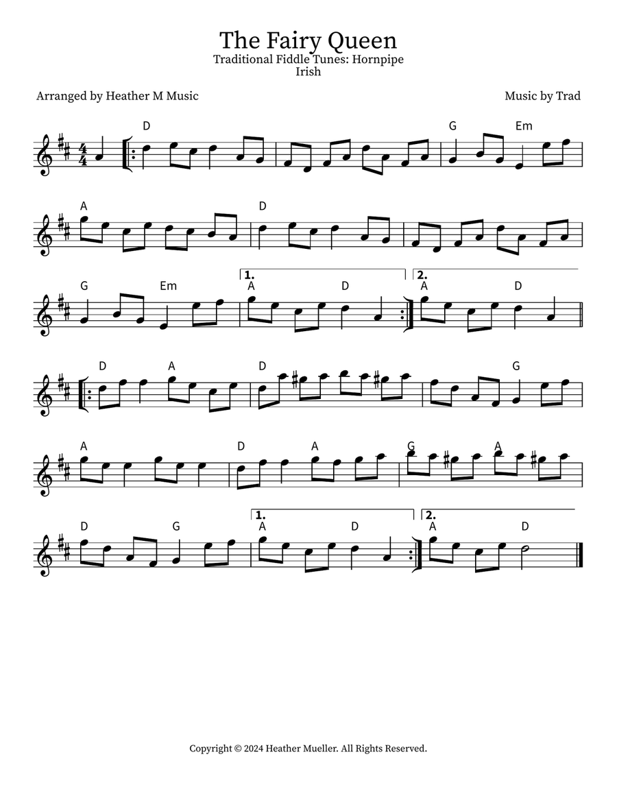 The Fairy Queen Violin scores gallery preview page 1
