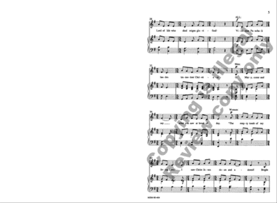 Easter Sequence 4-Part scores gallery preview page 5