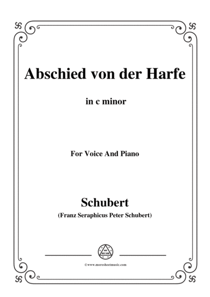 Schubert-Abschied von der Harfe,in c minor,for Voice&Piano image number null
