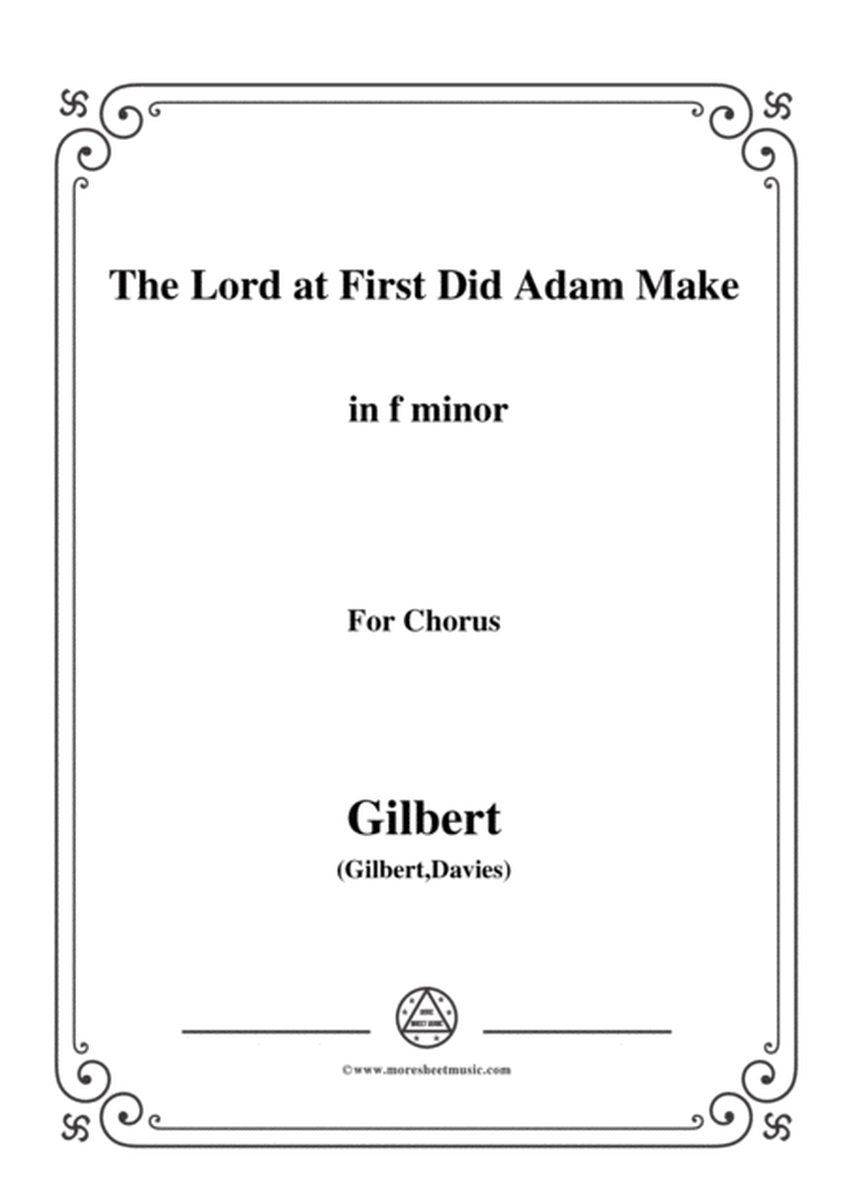 Gilbert-Christmas Carol,The Lord at First Did Adam Make,in f minor image number null