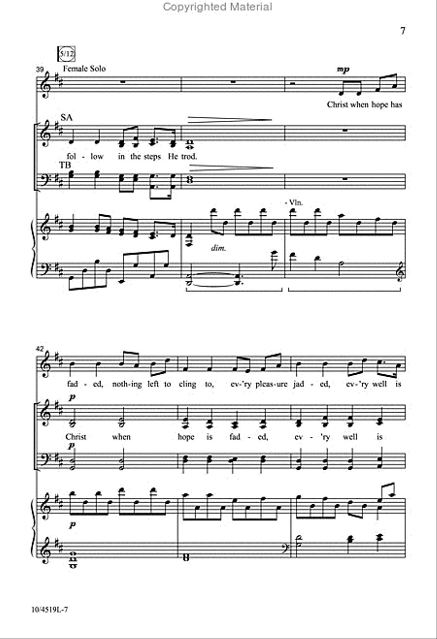 Christ Be in My Waking 4-Part scores gallery preview page 7