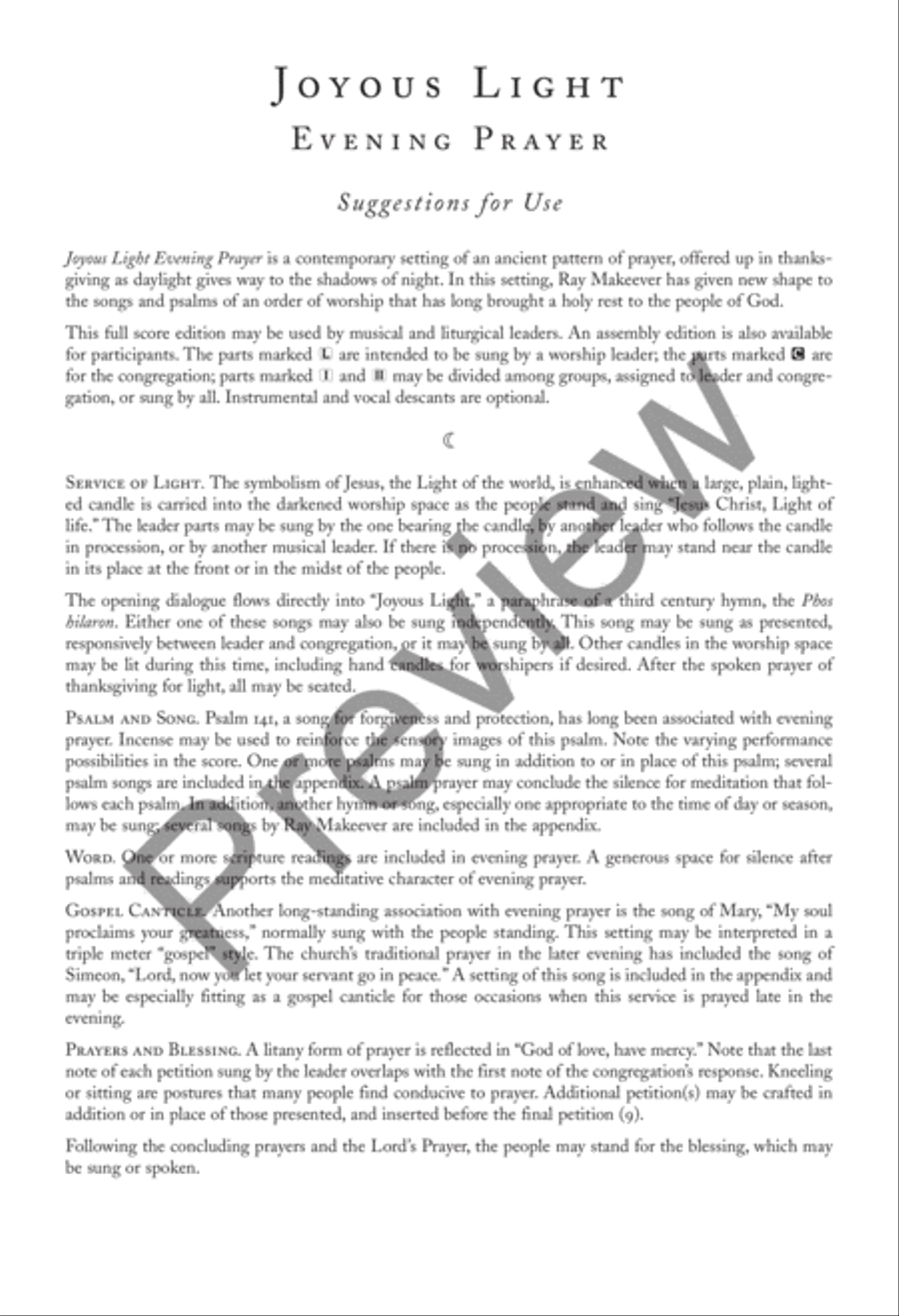 Joyous Light: Evening Prayer Choir scores gallery preview page 3