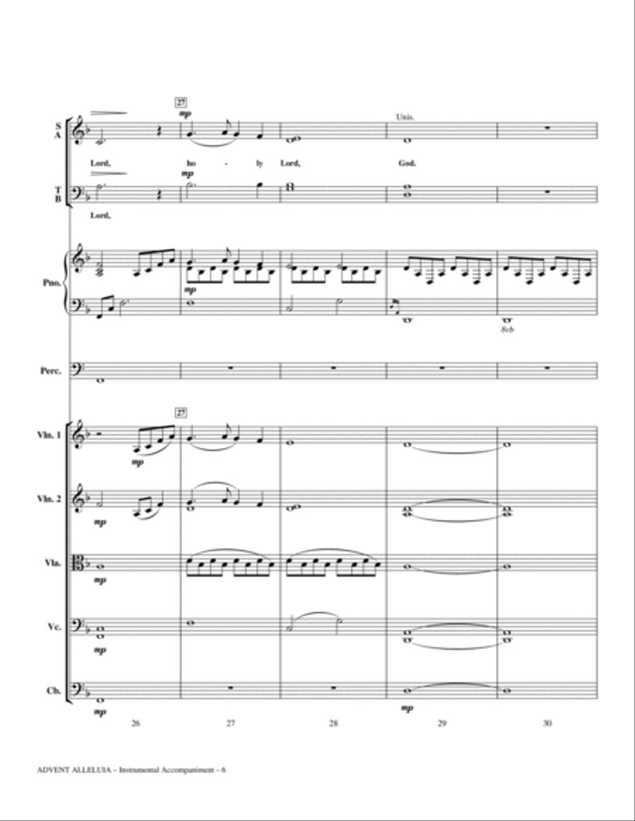 Advent Alleluia - Full Score Choir scores gallery preview page 6